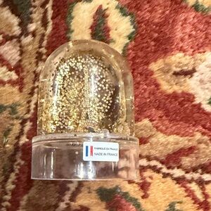 Elegant Eiffel Tower  Gold Snow Globe made in France